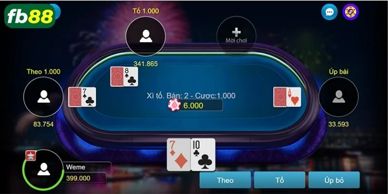 Cược bài xì tố FB88 được giới bet thủ vô cùng yêu thích. 