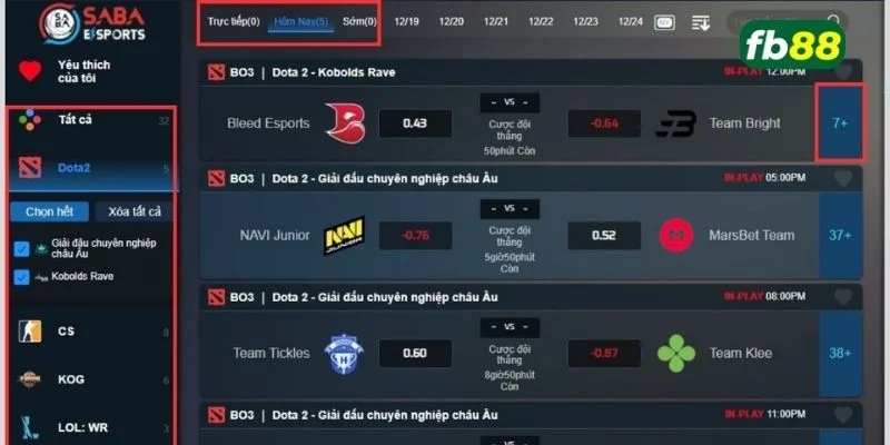 Các dạng kèo cược Esport rất phong phú, có nhiều lựa chọn cho tay chơi.